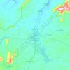 Mapa topográfico Pau dos Ferros, altitude, relevo