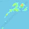 Mapa topográfico Out Skerries, altitude, relevo