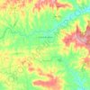 Mapa topográfico Curral de Cima, altitude, relevo