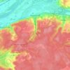 Mapa topográfico Rivarennes, altitude, relevo