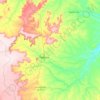 Mapa topográfico Corrente, altitude, relevo