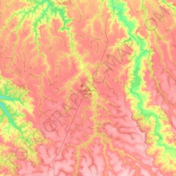 Mapa topográfico Lucas do Rio Verde, altitude, relevo