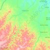 Mapa topográfico Santa Luzia, altitude, relevo