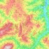 Mapa topográfico Pavullo nel Frignano, altitude, relevo