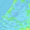 Mapa topográfico South Holland, altitude, relevo