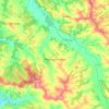 Mapa topográfico Margouët-Meymes, altitude, relevo