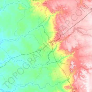 Mapa topográfico São João da Fronteira, altitude, relevo