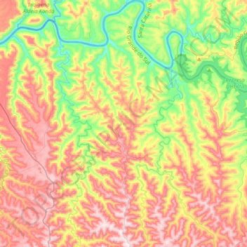 Mapa topográfico Itatiba do Sul, altitude, relevo