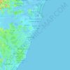 Mapa topográfico Jucu, altitude, relevo