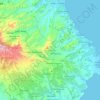Mapa topográfico São Domingos, altitude, relevo