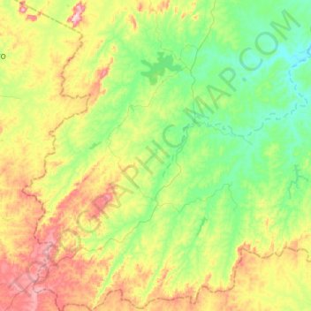 Mapa topográfico Deputado Irapuan Pinheiro, altitude, relevo