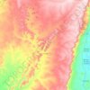 Mapa topográfico Croatá, altitude, relevo