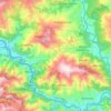 Mapa topográfico Gandaki, altitude, relevo