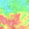 Mapa topográfico Orgères, altitude, relevo
