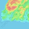Mapa topográfico Chame-Chame, altitude, relevo
