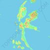 Mapa topográfico Pulau Halmahera, altitude, relevo