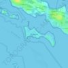 Mapa topográfico Île de Boëde, altitude, relevo