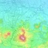 Mapa topográfico Bogor, altitude, relevo