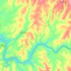 Mapa topográfico Florínia, altitude, relevo
