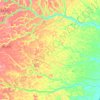 Mapa topográfico Helvécia, altitude, relevo