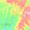Mapa topográfico Candiota, altitude, relevo