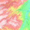 Mapa topográfico Cocos, altitude, relevo