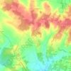 Mapa topográfico Salignac-de-Mirambeau, altitude, relevo