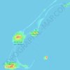 Mapa topográfico Les Îles-de-la-Madeleine, altitude, relevo