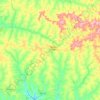 Mapa topográfico Honorópolis, altitude, relevo