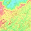 Mapa topográfico Bicas, altitude, relevo
