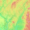 Mapa topográfico Paroisse de Denmark, altitude, relevo