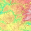 Mapa topográfico La Dourbie, altitude, relevo