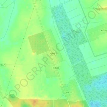 Mapa topográfico Камень, altitude, relevo