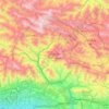 Mapa topográfico شهرستان شمیرانات, altitude, relevo