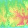 Mapa topográfico Belcodène, altitude, relevo