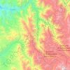 Mapa topográfico Paihuano, altitude, relevo