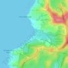 Mapa topográfico Cams Wharf, altitude, relevo