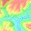 Mapa topográfico Rougeries, altitude, relevo