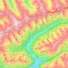 Mapa topográfico Valle Aurina, altitude, relevo