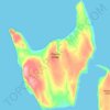 Mapa topográfico Dundas Island, altitude, relevo