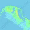 Mapa topográfico North Caicos, altitude, relevo