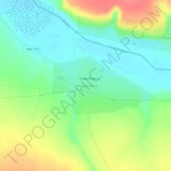 Mapa topográfico Завидовка, altitude, relevo