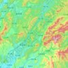 Mapa topográfico 绩溪县, altitude, relevo