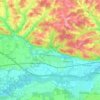 Mapa topográfico Winhöring, altitude, relevo