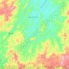 Mapa topográfico Prata de Lajinha, altitude, relevo