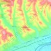 Mapa topográfico Monsampolo del Tronto, altitude, relevo