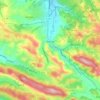 Mapa topográfico Pailhès, altitude, relevo