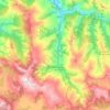 Mapa topográfico Luena, altitude, relevo