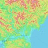 Mapa topográfico 四万十市, altitude, relevo