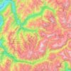 Mapa topográfico Vanoise massif, altitude, relevo